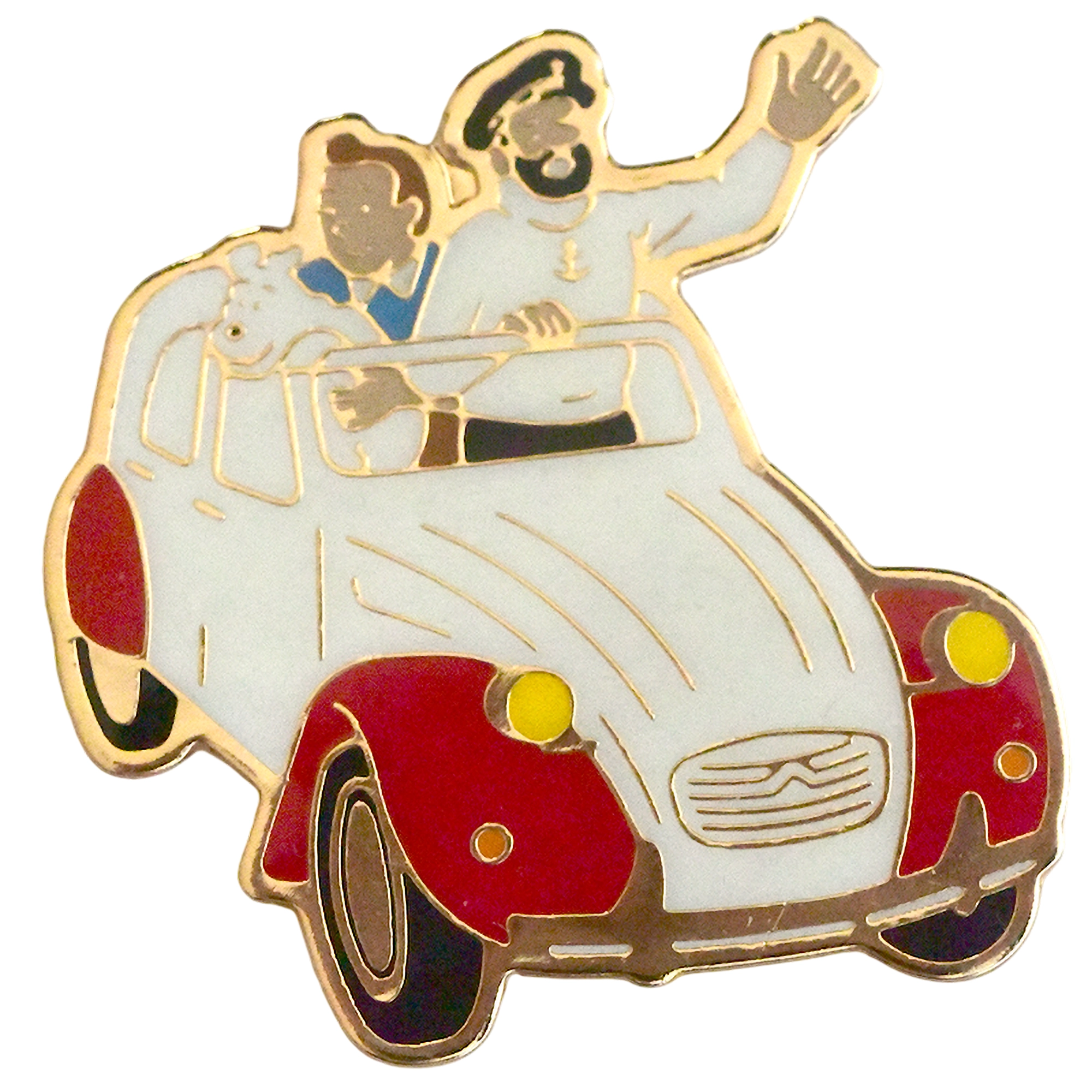 Tintín + Milú + Capitán Haddock + Citroën 2CV