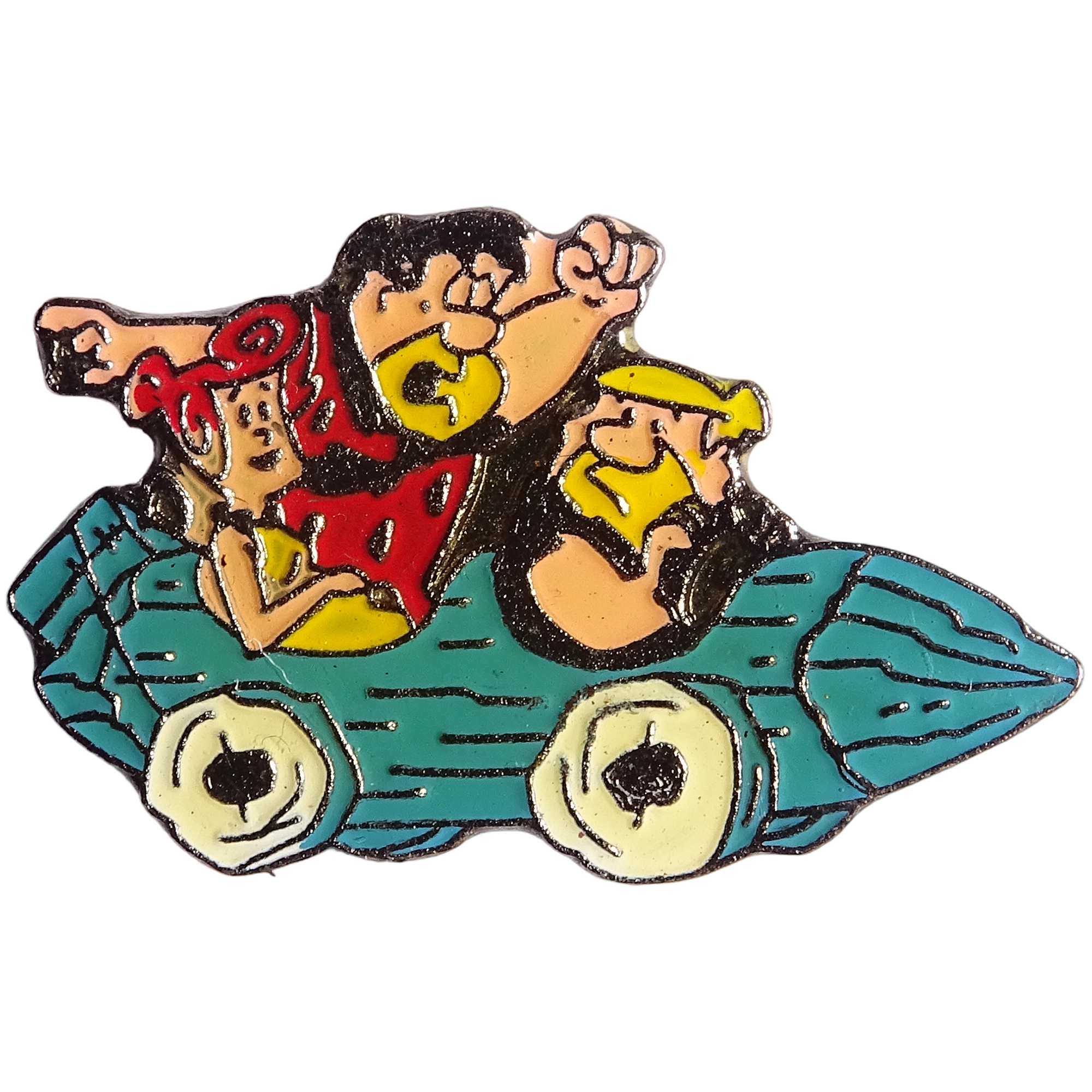 Troncomovil (Pablo Mármol) + Pablo Mármol + Pedro Picapiedra + Vilma Picapiedra