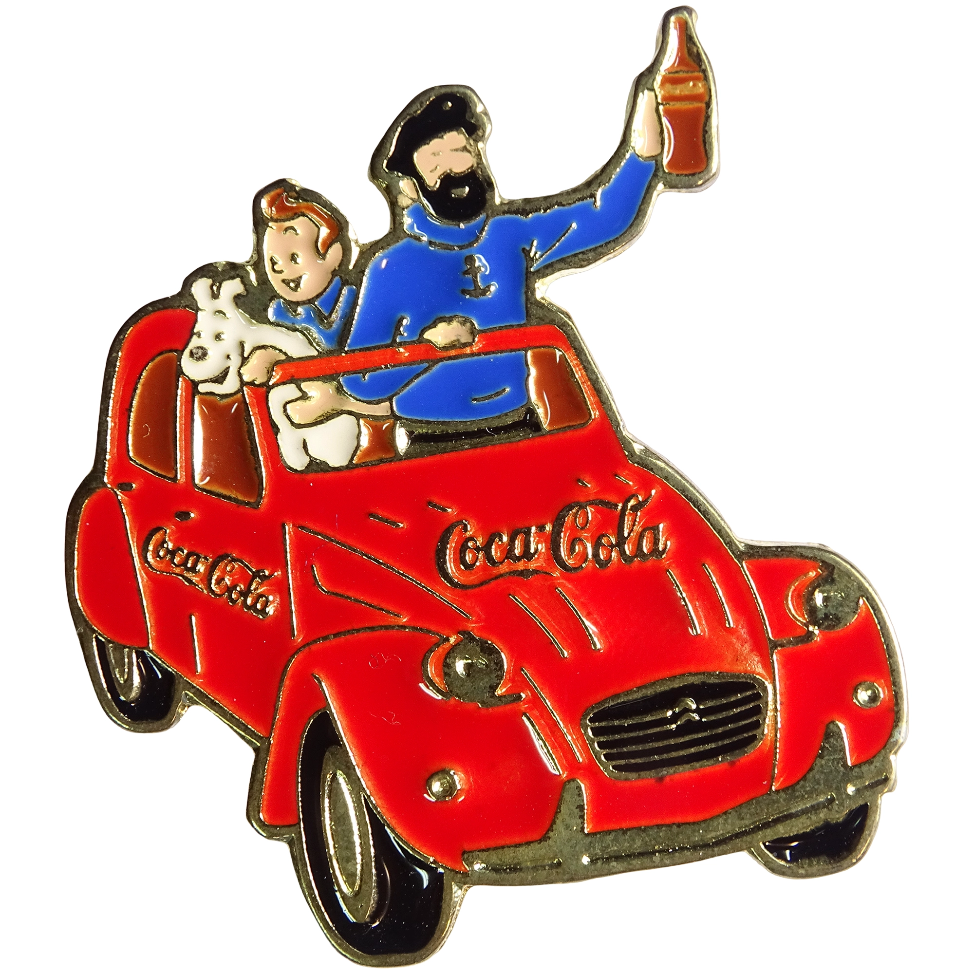 Tintín + Capitán Haddock + Citroën 2cv + Coca-Cola + Milú
