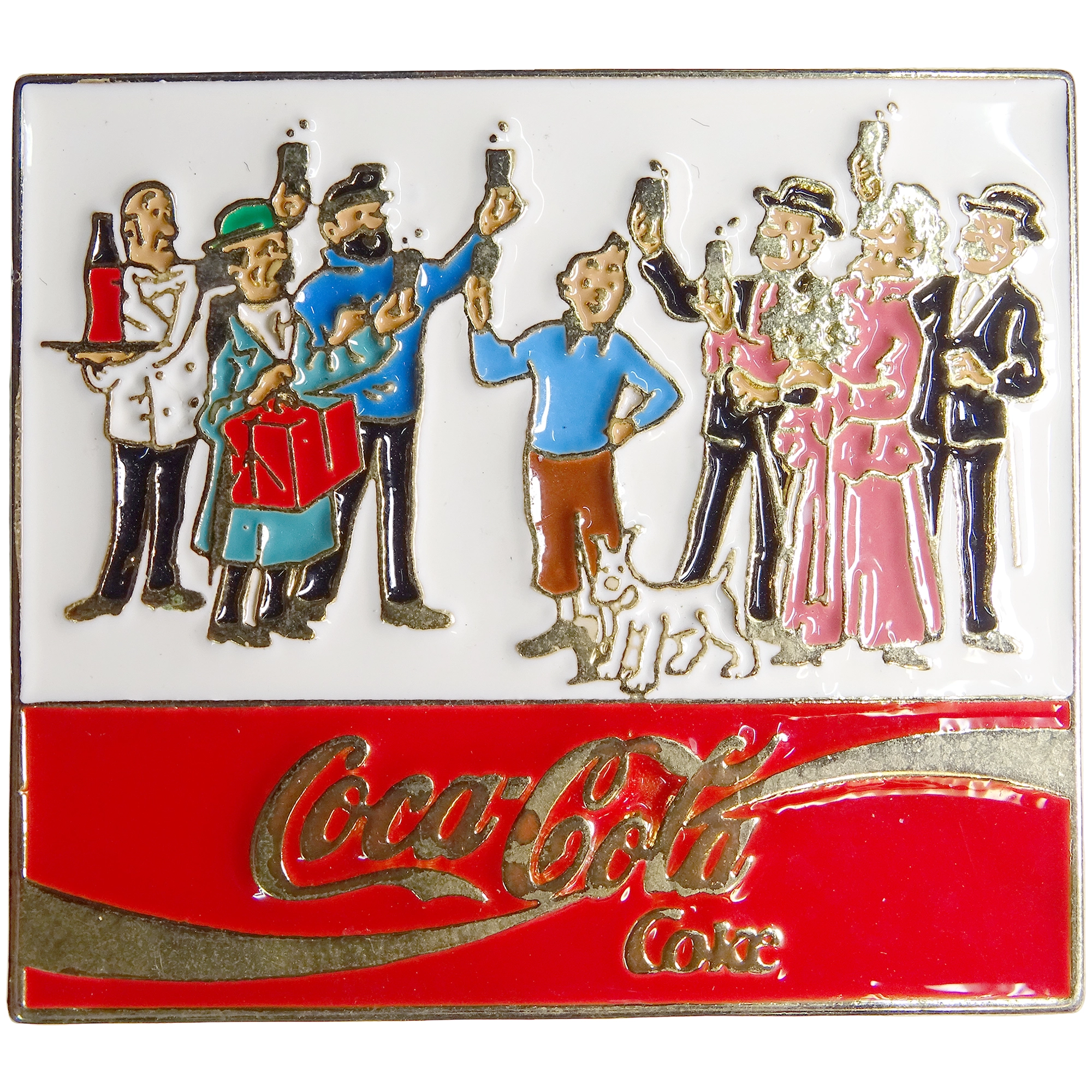 Tintín + Milú + Capitán Haddock + Hernández + Fernández + Profesor Silvestre Tornasol + Néstor + Bianca Castafiore + Coca-Cola