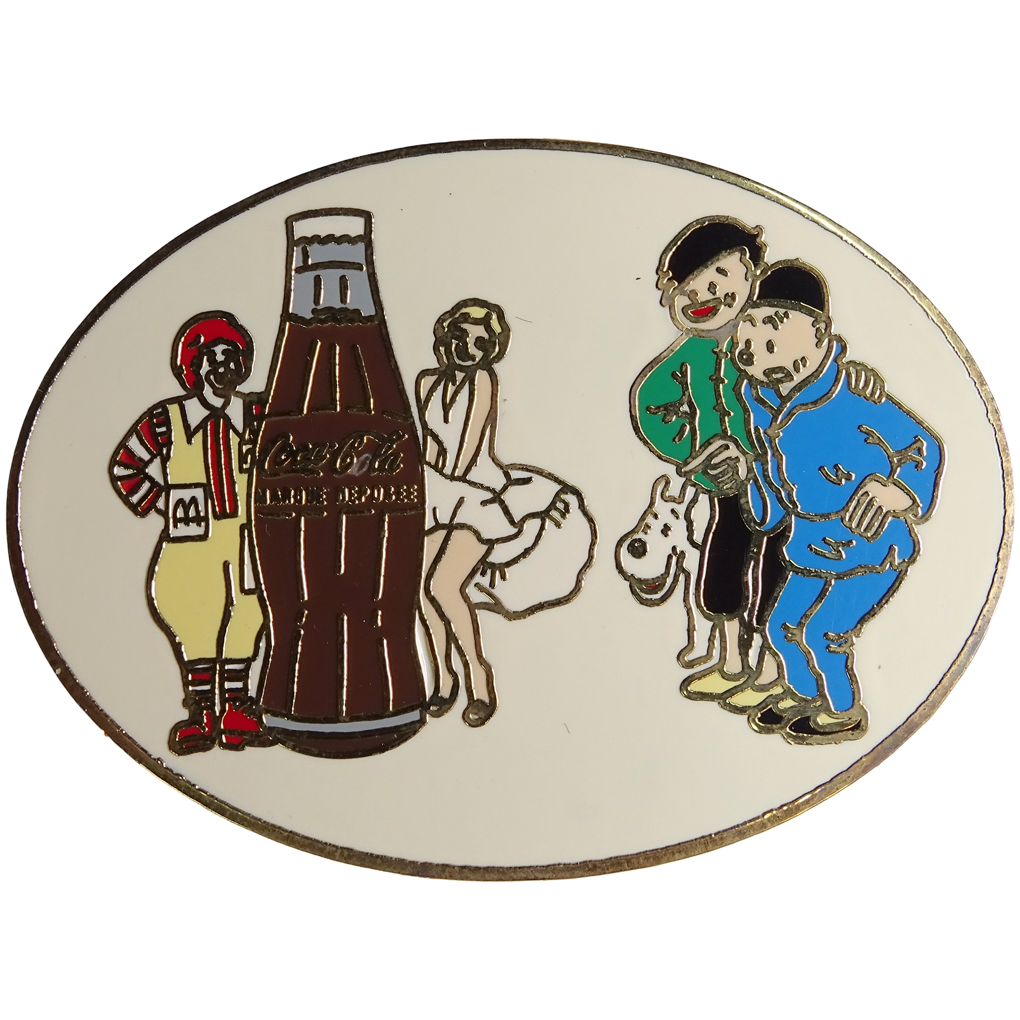 Tintín + Milú + Tchang + Ronald McDonald + Marilyn Monroe + Coca-Cola