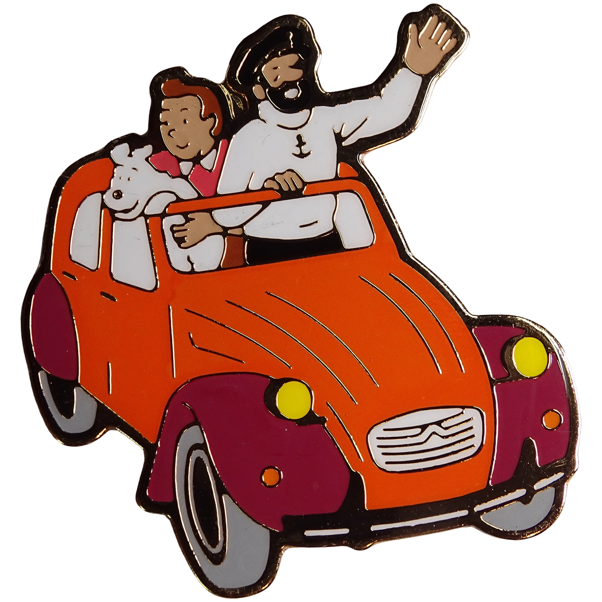 Tintín + Capitán Haddock + Citroën 2cv