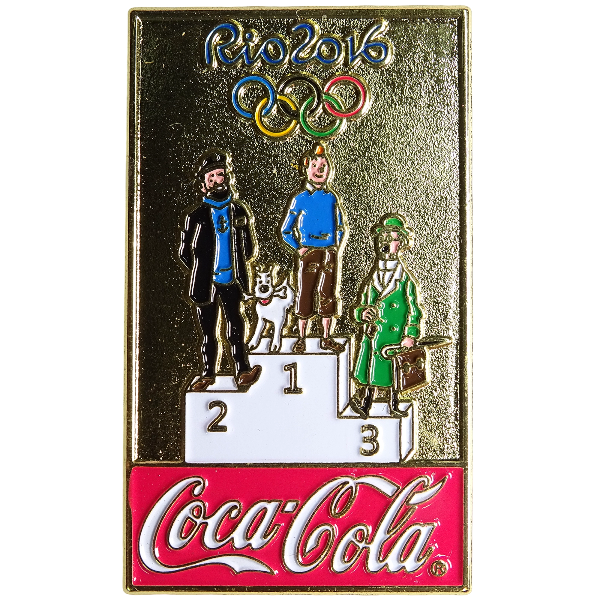 Tintín + Milú + Capitán Haddock + Professor Silvestre Tornasol + Coca-Cola + Rio 2016