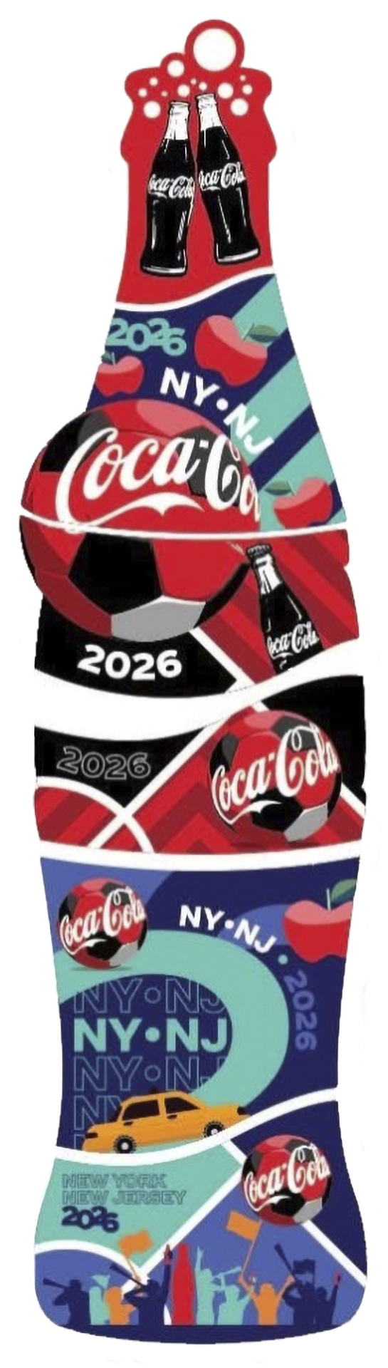 botella pin puzzle coca cola ny : nj wc 26 fifa