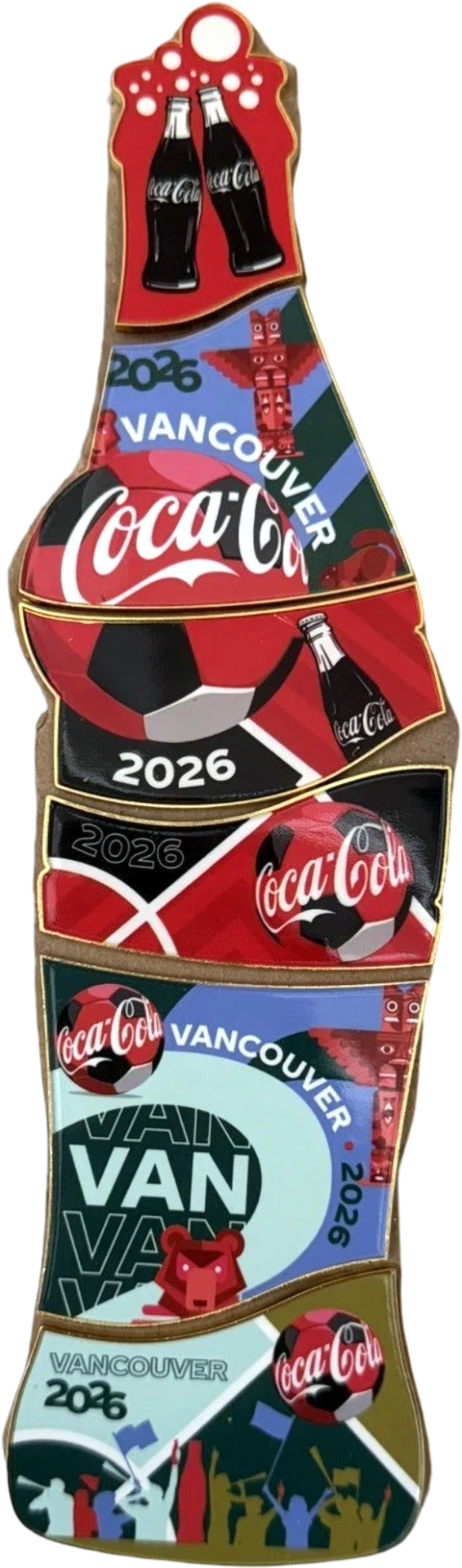botella pin puzzle coca cola van wc 26 fifa