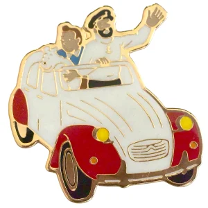 Tintín + Milú + Capitán Haddock + Citroën 2CV