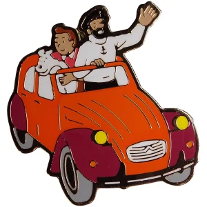 Tintín + Capitán Haddock + Citroën 2cv